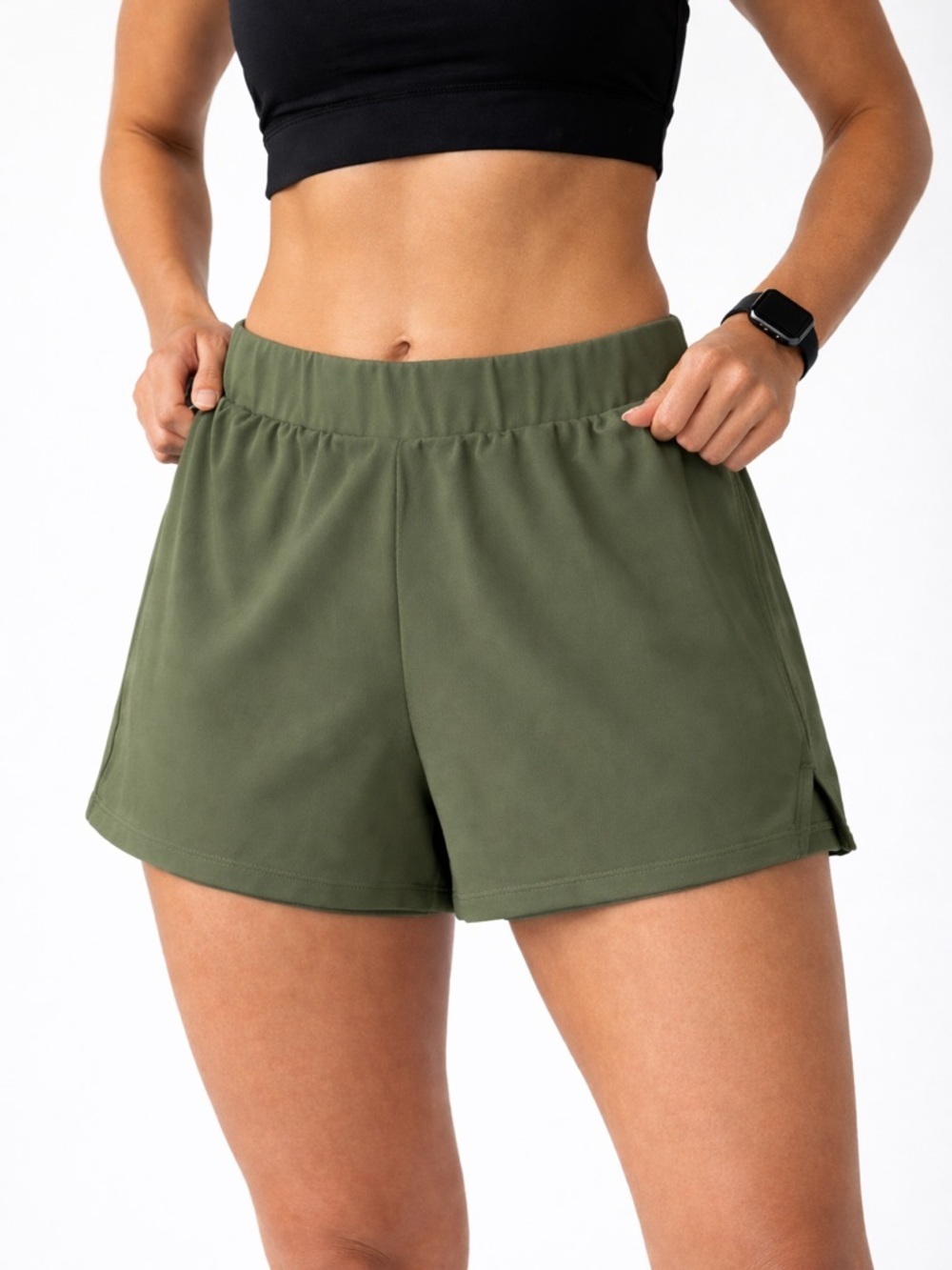 Columbia Womens Small Green Stretch Athletic Shorts